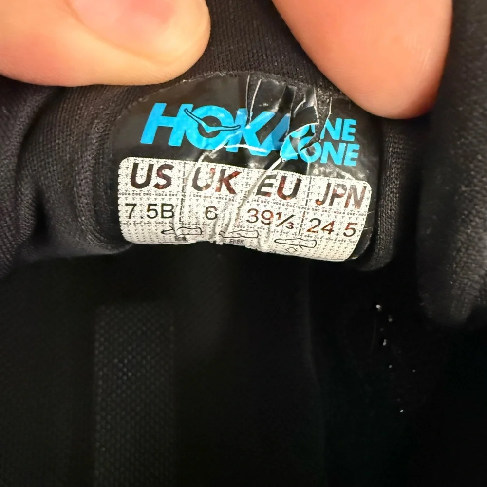 Hoka Bondi 8 Black and White Athletic Shoes - Picture 9 of 9
